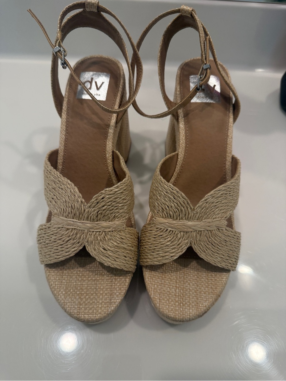 DV by Dolce Vita Tan Braided Wedge Sandals - Like New Never Worn